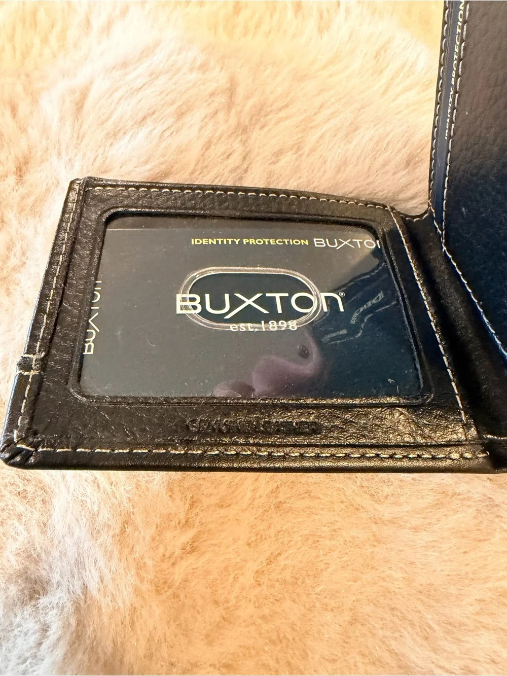 Espresso Brown Leather Bi-Fold Wallet with Contrast Stitching
